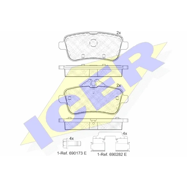 Колодки дисковые задние MB W166 ML250/GL350 2.5CDI/3.5CDI 11 ICE