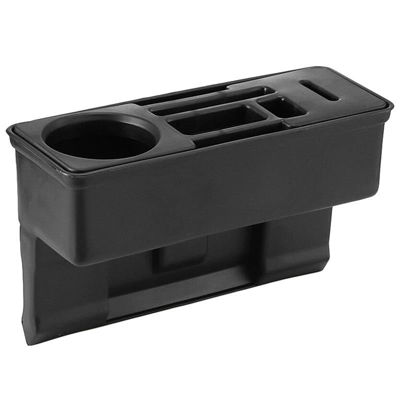

Car Console Side Pocket Seat Crevice Storage Organizer Pocket Organizer With Coin Box And Water Cup Holder