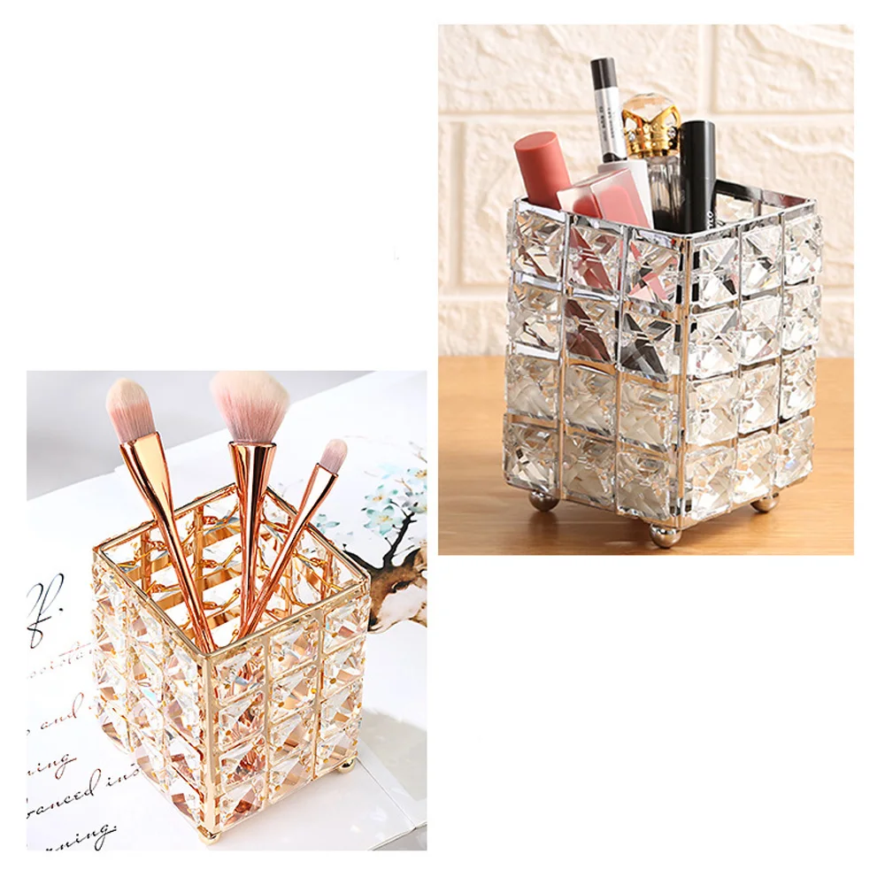 Acrylic Cube Organizer with Crystals (ROSEGOLD)