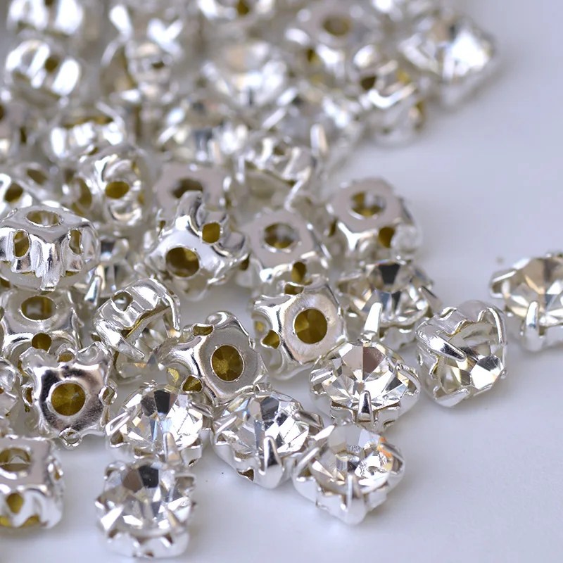 JUNAO-6-7-8-10-mm-Sewing-Clear-White-Glass-Rhinestones-Bridal-Beads-Applique-Flatback-Claw (2)