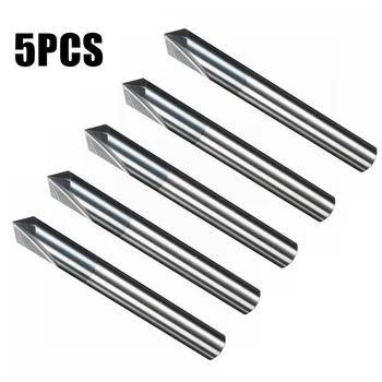 

5PCS 6mm Silver Chamfer End Mill 90Degree Cutter Router Bit 2 Flute Tungsten Steel Tool Cutters Part