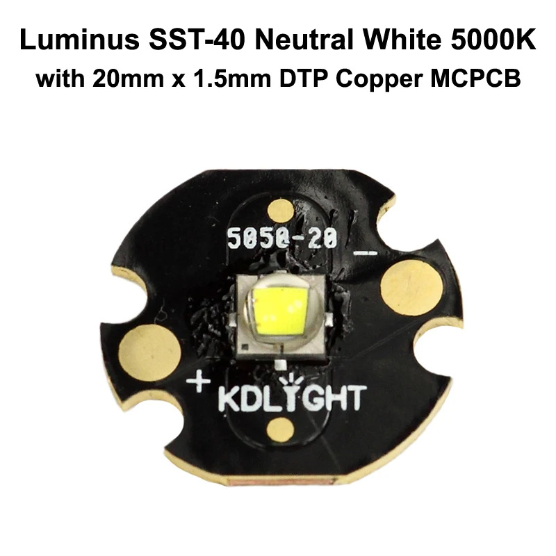 Светильник SST-40 N5 DD нейтральный белый 5000K светодиодный излучатель с KDLITKER 16 мм/20 мм DTP медь MCPCB