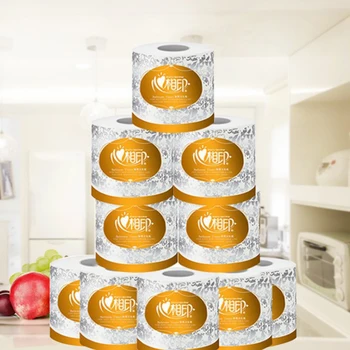 

Toilet Paper Large Bathroom Tissue Bathroom 10 Rolls Household Thick and Moisturizing White Soft 3Ply Toilet Rolls Toilet Tissue