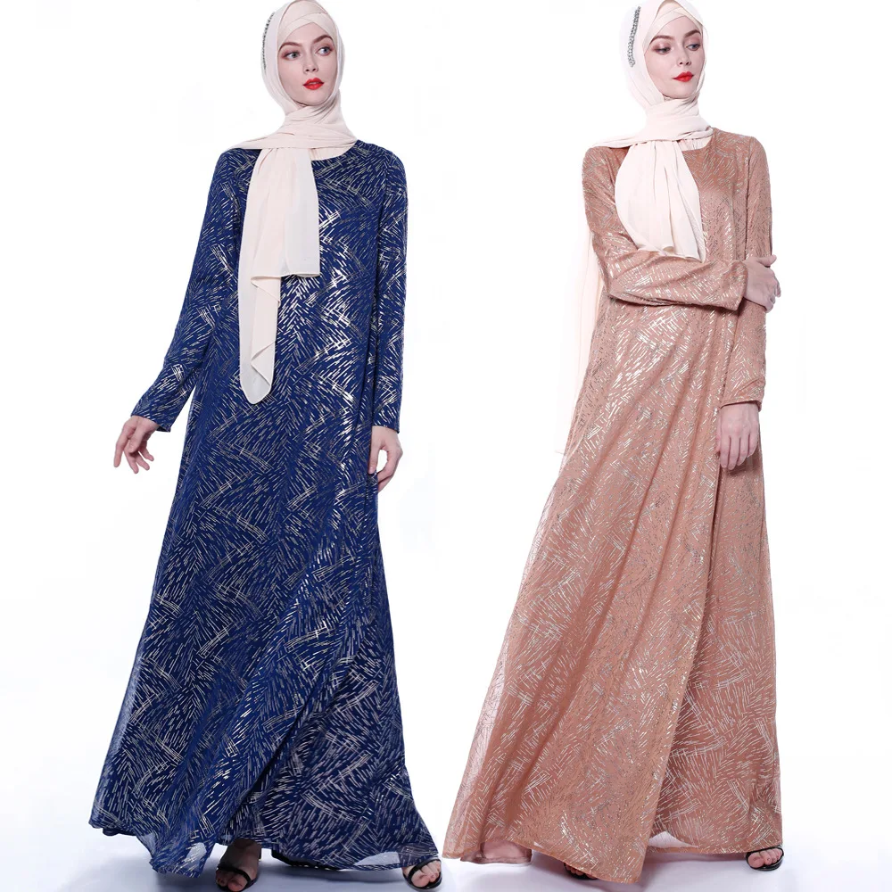 Роскошные Блестки Vestidos Compridos абайя, кафтан элегантное женское вечернее платье мусульманский хиджаб платье Caftan Eid платья Рамадан платье без рукавов Femme