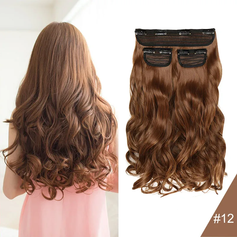 S-noilite, накладные волосы на заколках, длинные прямые синтетические волосы, 3 шт., накладные волосы на заколках для женщин, термостойкие волосы - Цвет: #12