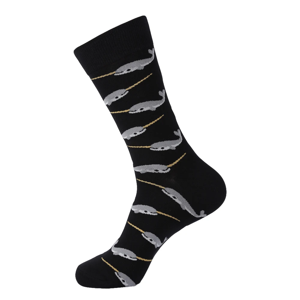 YEADU мужские хлопковые носки красочные счастливые забавные новинки крутые модные носки с ананасами динозавра рыбы пространства для мужчин Рождественский подарок