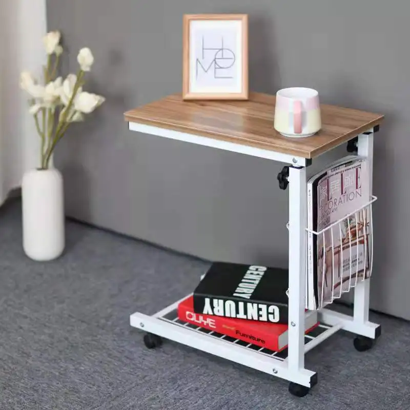 Best Price End Table Height Adjustable Sofa Side Table Wheel Mobile Laptop Stand Computer Desk with Storage Basket in Living Room Furniture Best Price End Table Height Adjustable Sofa Side Table Wheel Mobile Laptop Stand Computer Desk with Storage Basket in Living Room Furniture