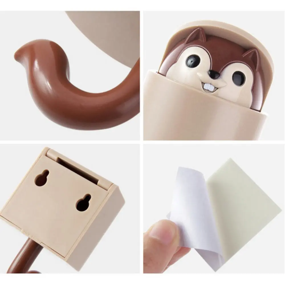 Cartoon Squirrel Multi-Purpose Hooks Adhesive Wall Hook Cute Hanger Holder for Coat Clothes Bag Key Cup Umbrella Home Storage