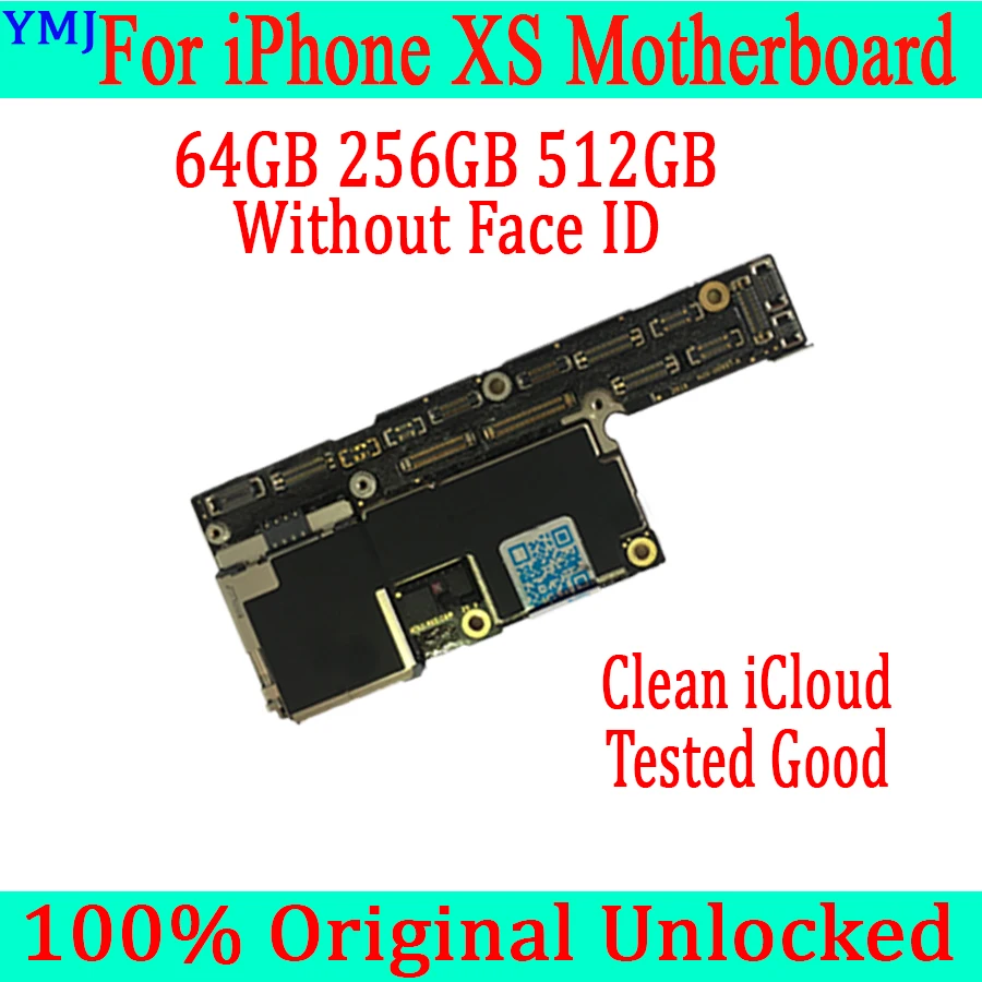 Фабрика разблокирована для iPhone XS без лица ID материнская плата 64 Гб 256 ГБ 512 iphone 100%