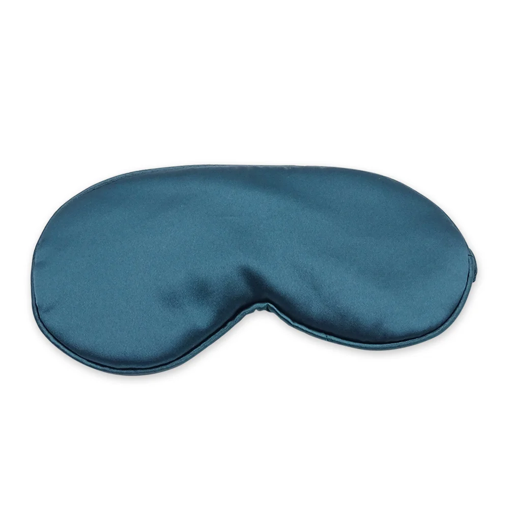 Green Pure Silk Double-Side Shading EyeShade Sleeping Eye Mask Cover Eyepatch Blindfolds Eyeshade Health Sleep Shield Light NEW - Цвет: Green