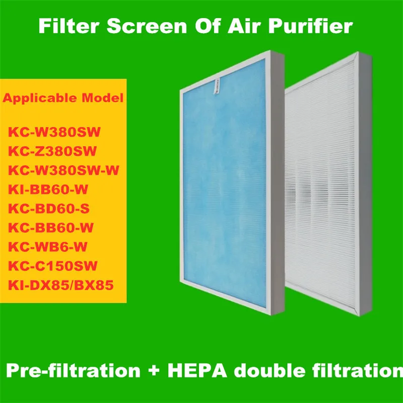 

Fit for Sharp Air Purifier Dust Collector HEPA Filter KC-W380SW KC-Z380SW KC-W380SW-W KI-BB60-W KC-BD60-S KC-BB60-W KC-WB6-W