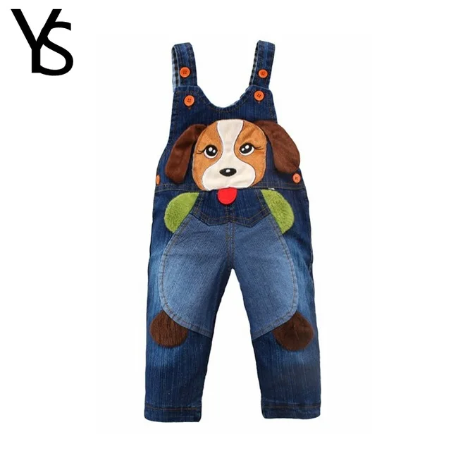 9M-24M Baby Girl Clothing Bebe Boy Overalls Animal Cow Long Pants Cartoon Kwaii Jumpsuit Denim Jeans Rompers Toddler Clothes - Цвет: NO3