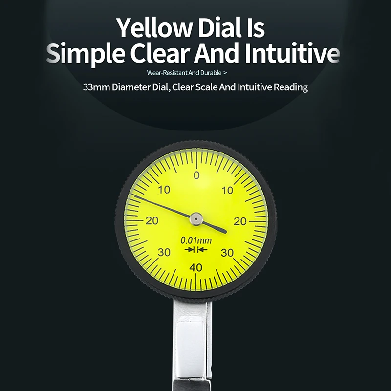 0.8mm Lever Dial Indicator Meter Hour Type Indicator Micrometer Dial Gauge Clock Precision Comparator Measuring Tools dial indicator gauge dial indicator
