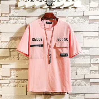 

Hip Hop Punk Short Sleeves Streetwear Fashion O NECK Striped T-shirt Men's 2020 Summer Clothes TOP TEES Tshirt Plus Size M-5XL