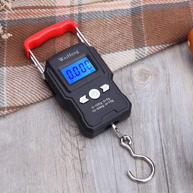 75kg/10g Hanging Scale LCD Digital Scale Electronic Balance Hand Scales for  Fishing Luggage Travel Steelyard Weight Libra