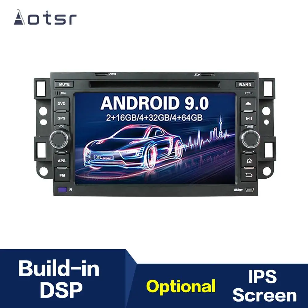 Автомобильный плеер Android 9 4 + 64 ГБ DSP IPS GPS навигация для Chevrolet Aveo Epica Captiva головное