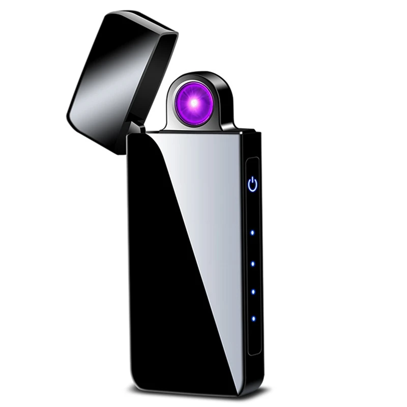 Новая Вращающаяся перезаряжаемая Зажигалка Firefox USB, Индукционная ветрозащитная дуговая Зажигалка для сигарет, креативные подарки