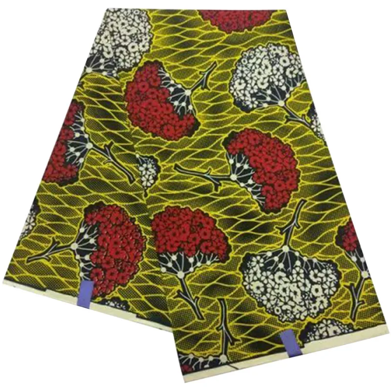 Африканский нигерийский воск ткани Анкара 6 ярдов голландский воск высокого качества печати Швейные печатные ткани