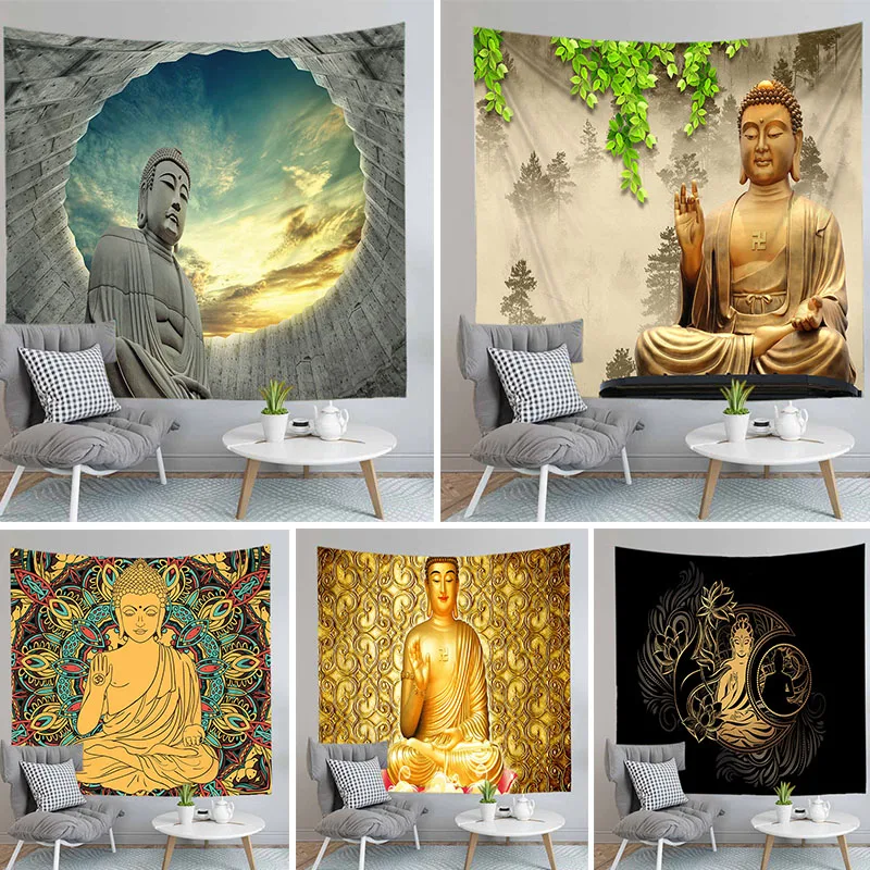 Indian Twin Tapestry Buddha Hippie Wall Hanging Queen Bedspread Coverlet Throw 