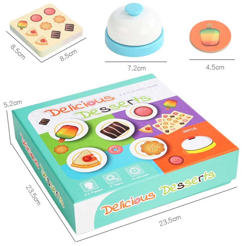 Baby Puzzle Toy Delicious Desserts Pairing Battle Game Family Parent-Child  Interactive Toys Table Game Reaction Speed Training