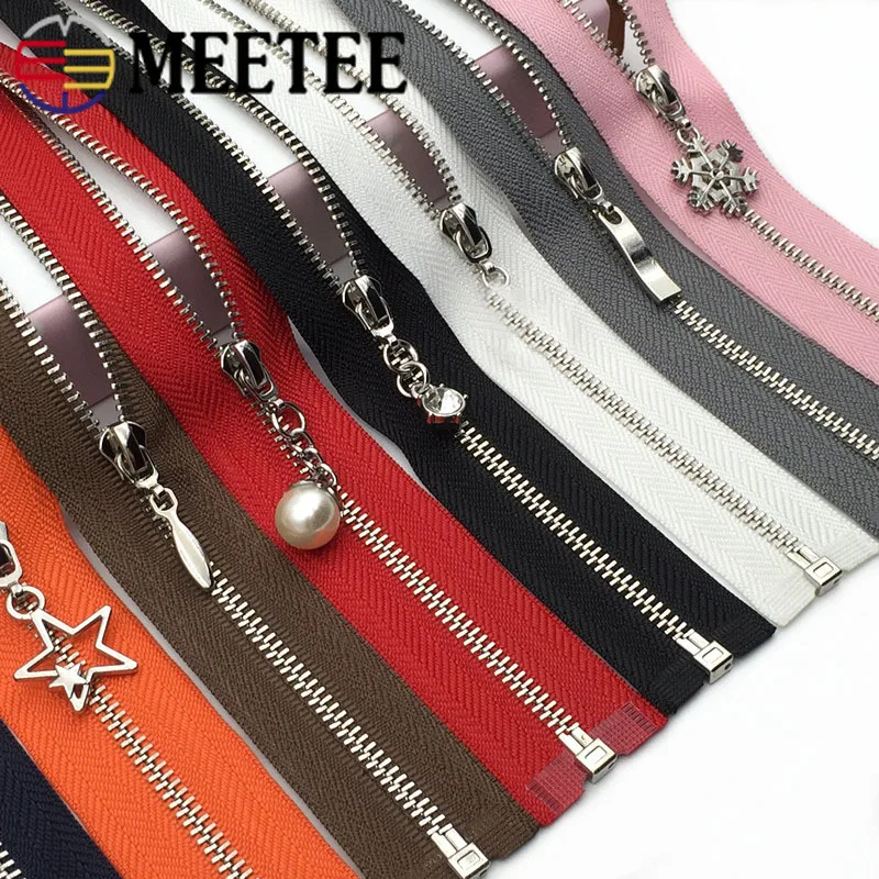 1 шт. Meetee 60 см 3# Металлические молнии открывающийся автоматический замок молния DIY сумки кошелек одежда Декор молния Швейные аксессуары