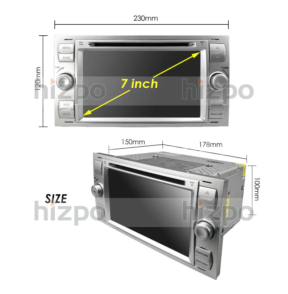 Автомобильный dvd-плеер Android 10 DAB+ 2din в тире для Ford Transit Focus подключение S-MAX Kuga Mondeo с OctaCore Wifi 4G gps Bluetooth