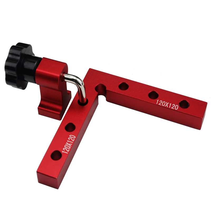 90 Degree Positioning Squares 4.7" x 4.7" Right Angle Clamps Woodworking Carpenter Tool 120x120mm L Block Square Aluminium Alloy