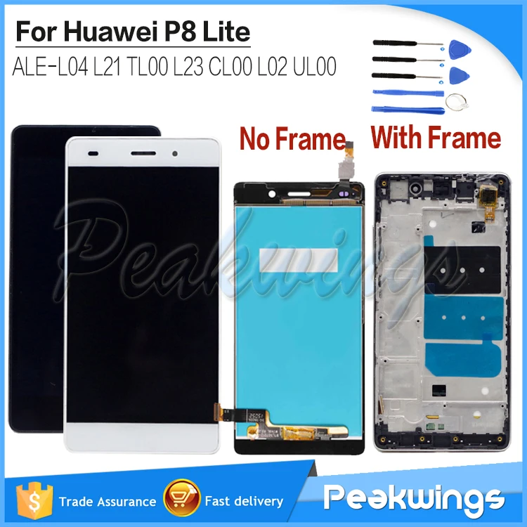 Протестированный ЖК-дисплей для huawei P8 Lite ALE L04 ALE L21 ЖК-дисплей с сенсорным экраном в сборе