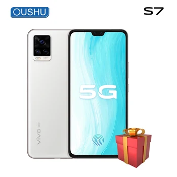 Перейти на Алиэкспресс и купить Оригинальный смартфон телефон vivo S7 8G 128G Snapdragon76 телефон с тройной задней камерой 64 мп экран AMOLED 6,44 дюйма