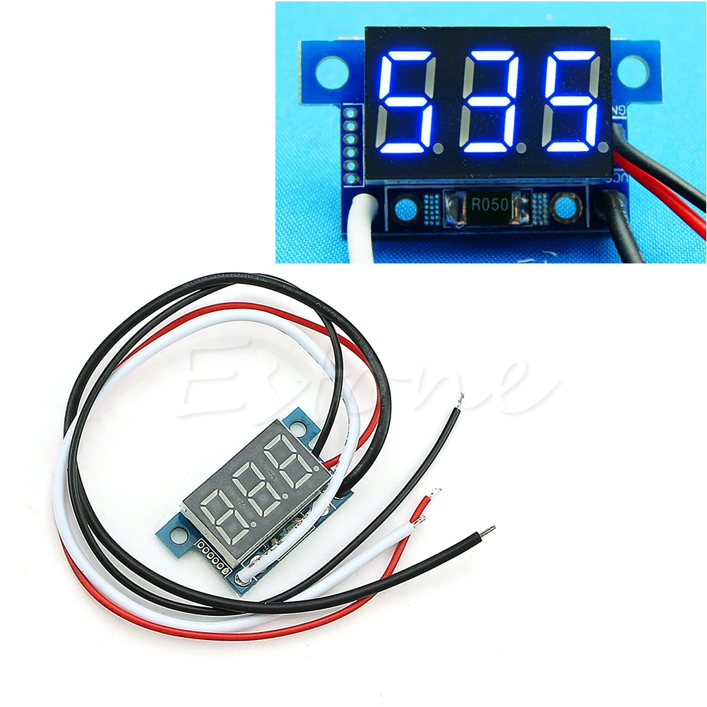 

Mini LED 0-999mA DC 4-30V Digital Panel Ammeter Amp Ampere Meter with Wire New Drop Ship Support