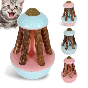 

Pet Dog Fun Bowl Feeder Cat Feeding Toys Pets Tumbler Food Ball Pet Training Exercise Fun Bowl Friendly Pets A