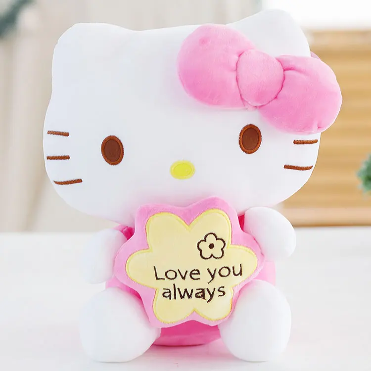 40 см Aoger подлинные высококачественные плюшевые куклы Kello Kitty, мягкие Мультяшные игрушки в виде животных, Kawaii Kitty Green Purpel KT, детский подарок