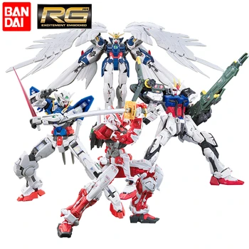 

Bandai Anime Model Gundam 1/144 Zaku MOBILE SUIT GUNDAM Action Figure RG Series With Water Decal Assembling Collection Toys