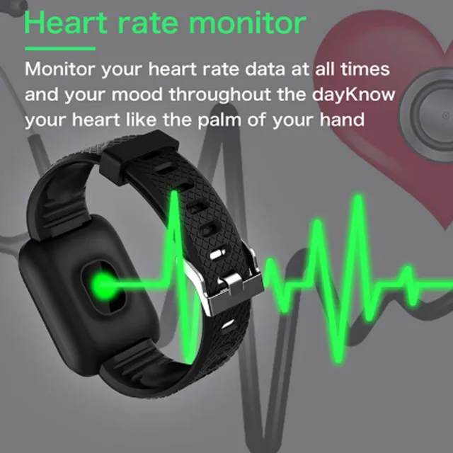 Smart Electronic Watches Heart Rate 116 Plus Smart Touch Watch Wristband Monitoring Health Tracker Sports Bracelet For Men Women 2