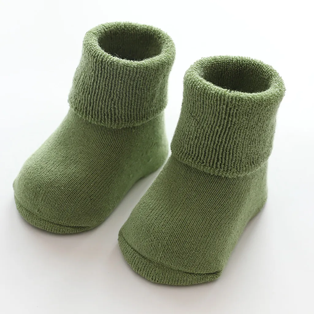 Носки для малышей; зимние теплые носки-тапочки для маленьких мальчиков и девочек; нескользящие носки для малышей; носки для детей