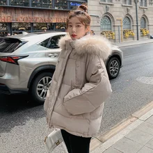 Jackets Coat Womens Down Winter Korean Fashion Baggy Thickening Warm Bubble Oversized Female Puffer Cotton Padded Jacket Outwear
