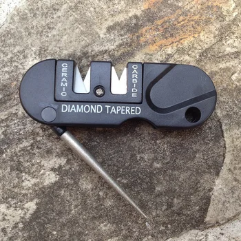 

4in1 Spyderco Paramilitary 2 Knife Sharpener Stone Smith and Wesson Knife Outdoor Tool Camping Blade Sharpener Convenient