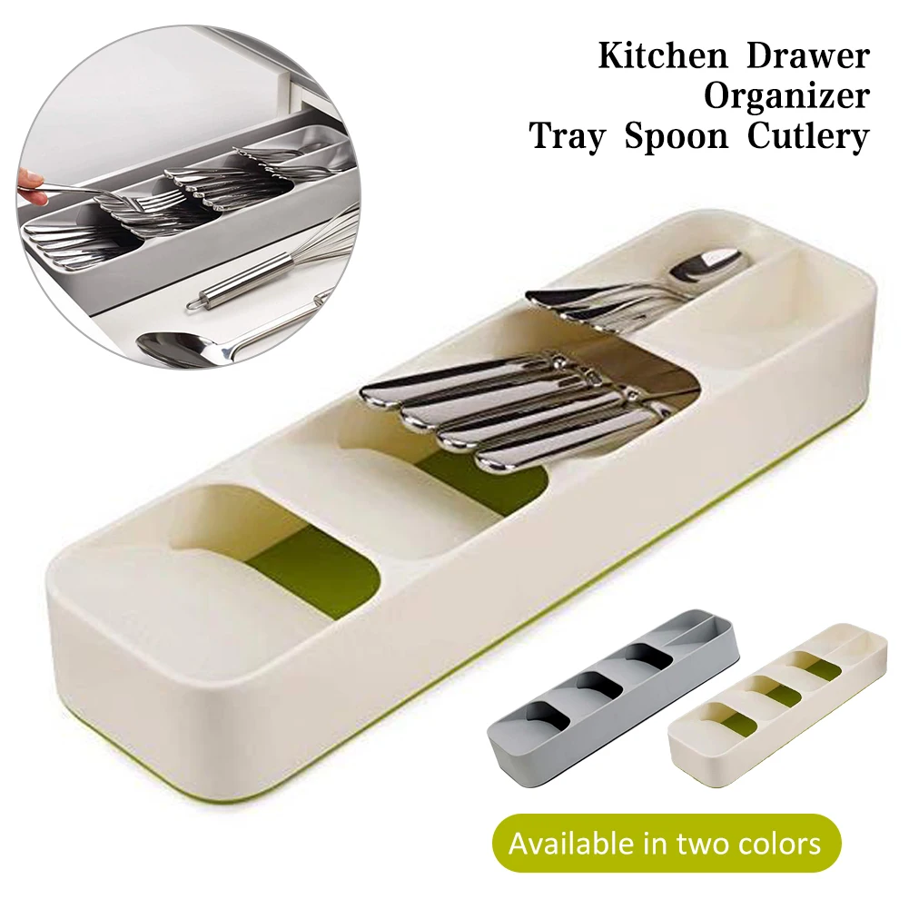 

Kitchen Drawer Storage Tray Spoon Cutlery Separation Organizer Degradable Material Storage Divider Kitchen Tools Grocery Storage