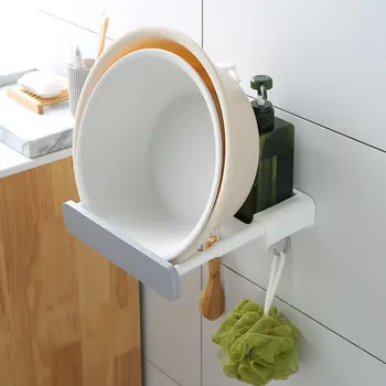 

Non Perforated Face Basin Rack Toilet Basin Storage Rack Bathroom Wall Hanging Basins Hook Hanging Artifact Bathroom Shelf