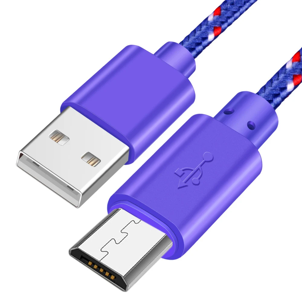 Olnylo нейлоновый Кабель Micro-USB в оплетке USB кабель для синхронизации данных для samsung htc huawei Xiaomi Tablet Android USB кабели для телефонов