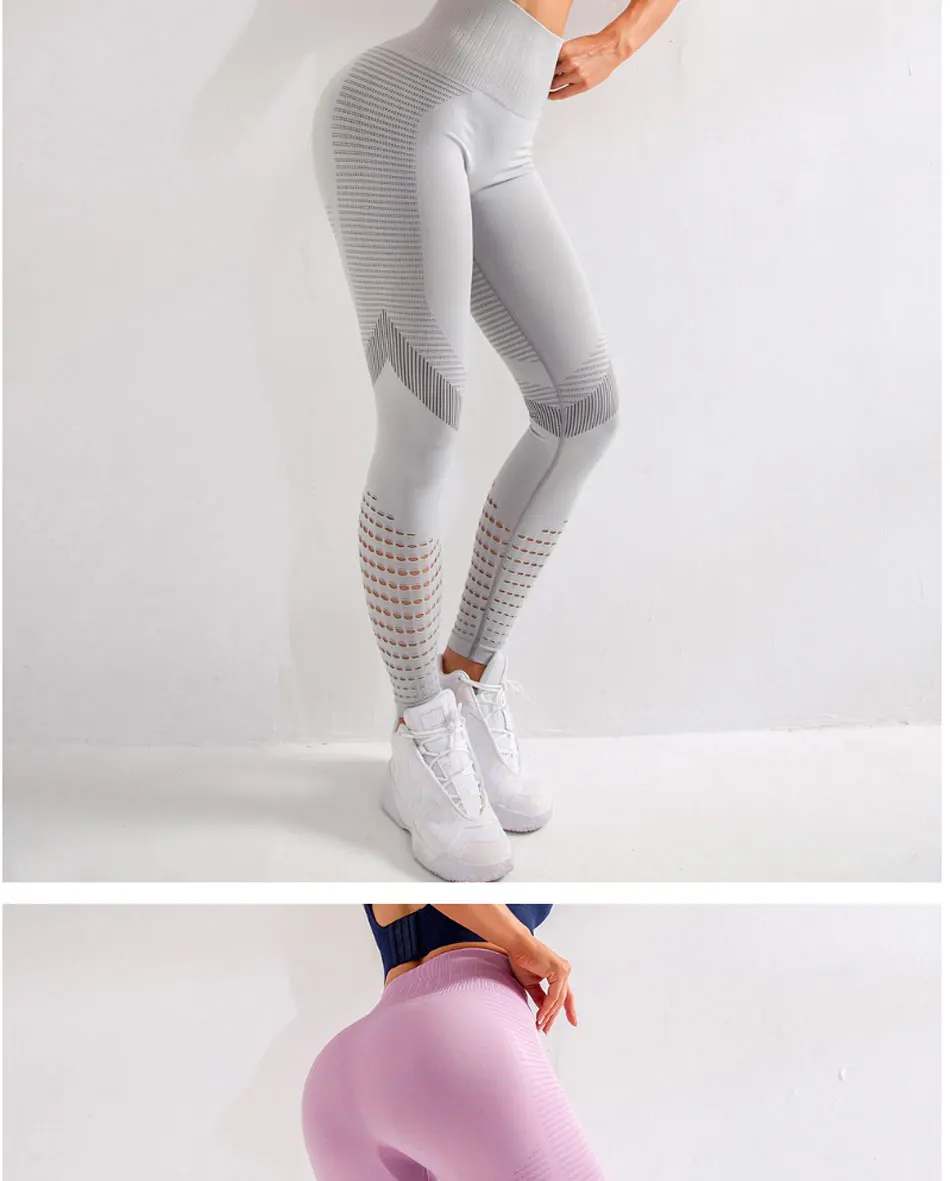 Новые женские сетчатые непрозрачные Стрейчевые леггинсы с высокой талией, штаны для йоги, колготки для контроля живота, штаны для йоги, спортивные штаны