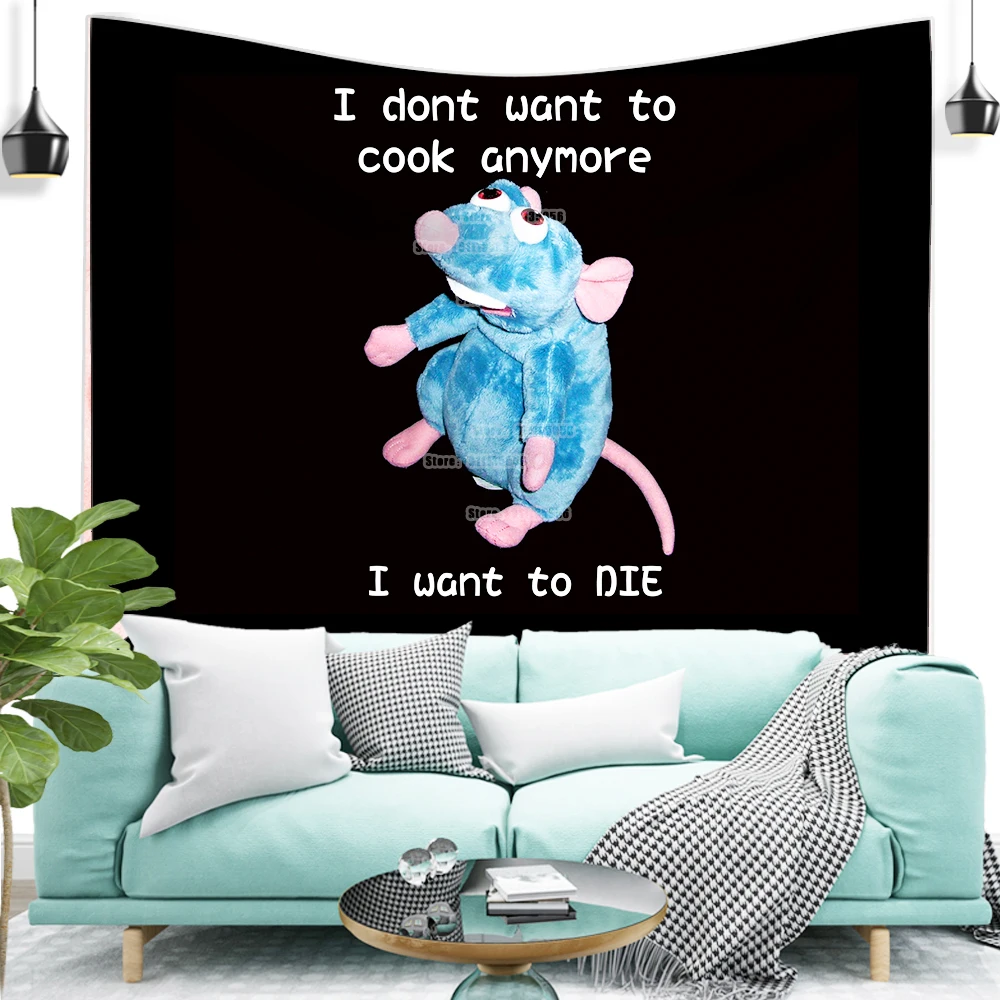I Dont Want To Cook Anymore Tapestry Wall Bedroom I Dont Want To Die