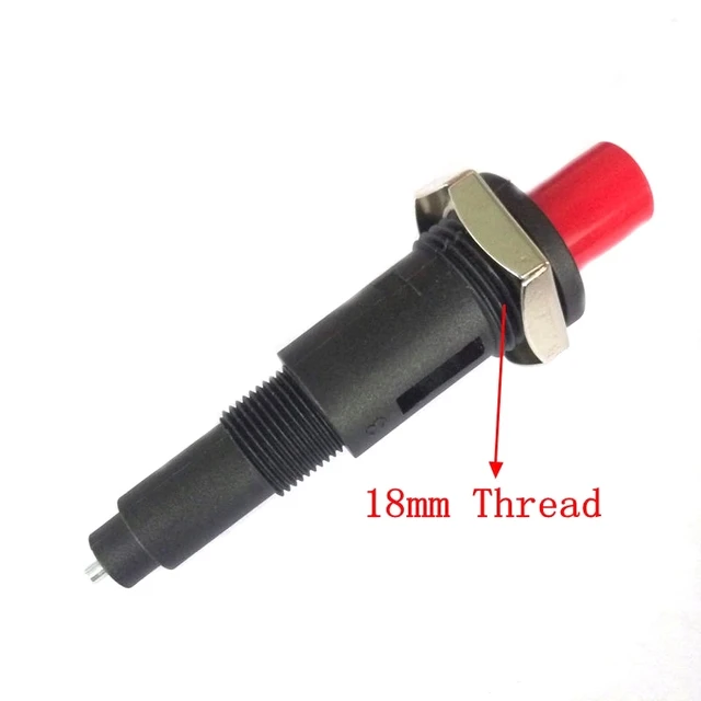 5 db Egy Kimenetelű Push Botton Piezo Gyújtó 18 Mm -Es Szál Műanyag Elektronikus Öngyújtó Lpg Ng Kemping Kályha Kültéri Kiegészítők - Image 2