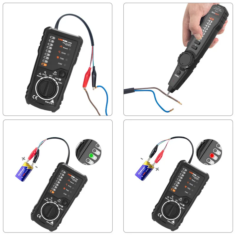 LOMVUM Wire Tracker Cable Line Detector  RJ45 RJ11 Network Cable Tester Detector Line Finder Multifunction Testing Tool
