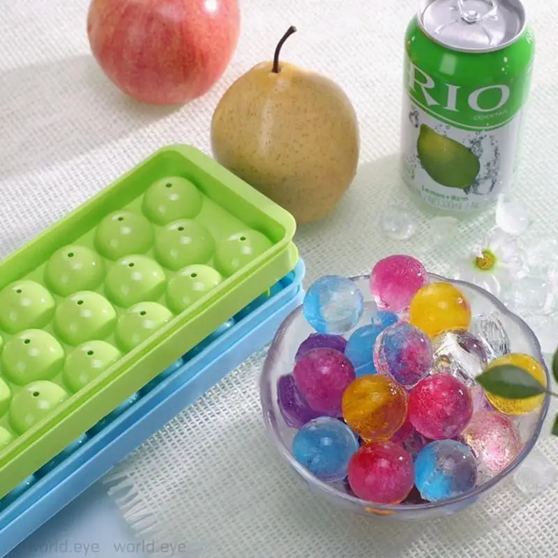 Plastic Ice Cube Maker Color Random Mold Bar Mould Kitchen& Dining Ice Ball Mold Round Party Whiskey Ice Cube Maker Tray Brick