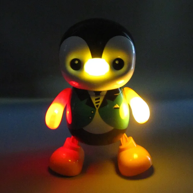 Colorful Dance Penguin Shape Electric Home Kids Gift LED Light Musical Plastic Portable Cute Singing Toys 3