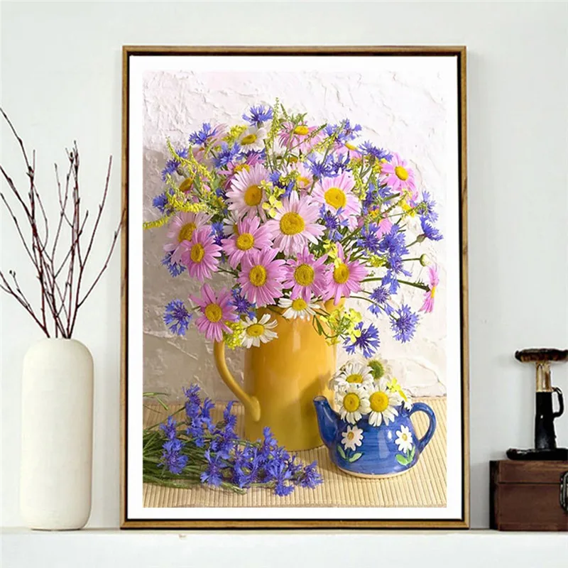 

5D DIY Diamond Painting Full Rhinestone Flower Diamond Embroidered Cross Stitch Sticker Decoration