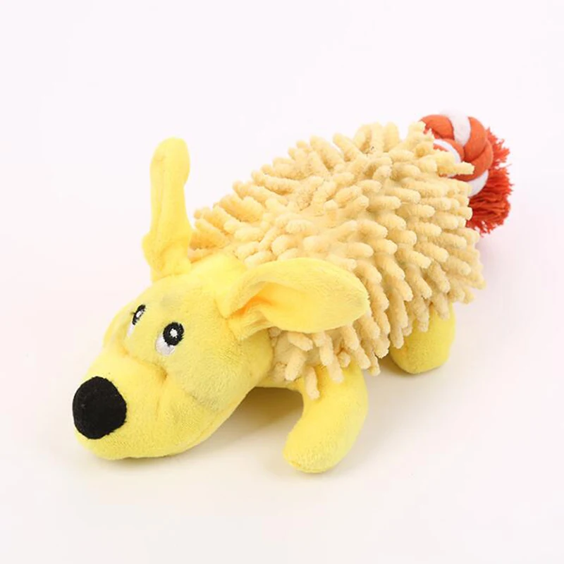 yellow Популярный питомец собака кошка Забавный флис долговечность плюшевые игрушки для собак писк звук жевания игрушка подходит для всех домашних животных Слон утка свинья плюшевые игрушки - Цвет: yellow