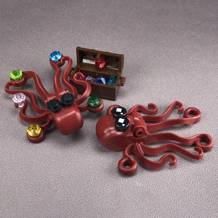 Морские животные Legoinged Octopus строительные блоки фигурка MOC коробка аксессуары