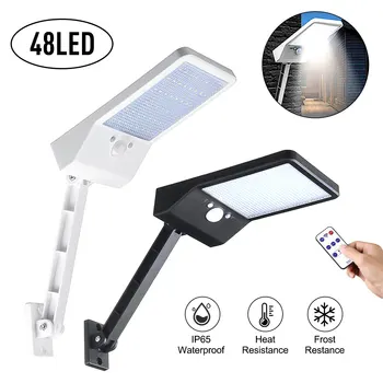 

48Led Solar Street Light Color Adjustable With Controller Three Modes Waterproof Lamp Lights for Outdoor Garden Wall Lamp
